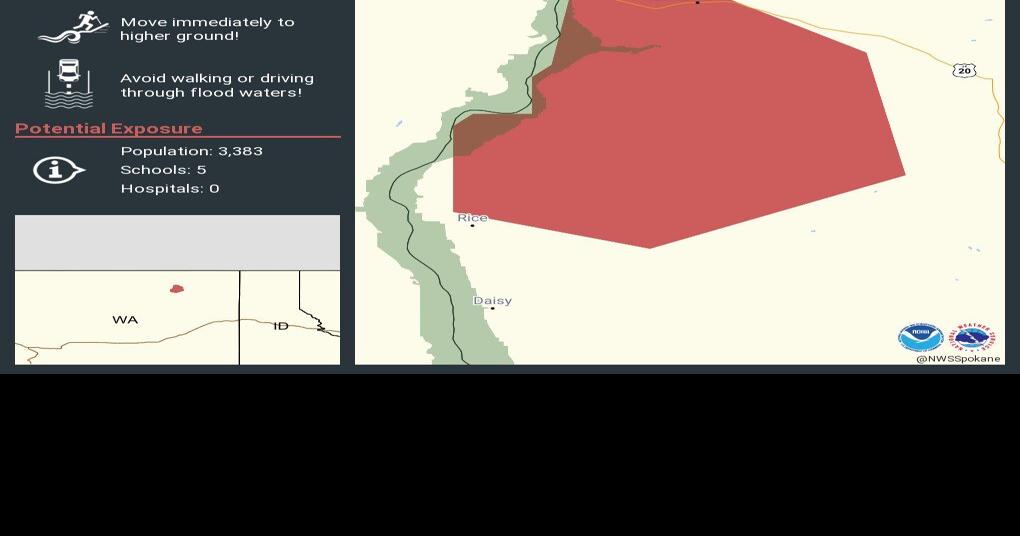 NWS places Kettle Falls into flash flood warning Spokane News