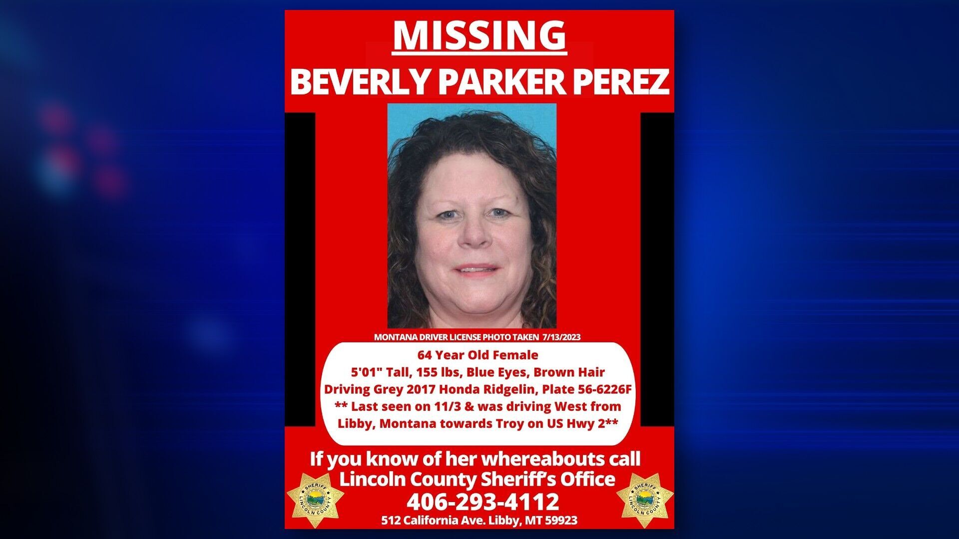 Lincoln County Sheriff's Office Searching For Missing Woman | Spokane ...