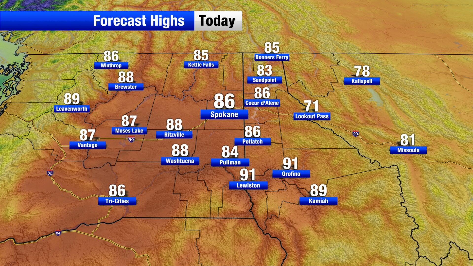 Another day of sunshine and above average temperatures | Weather | khq.com