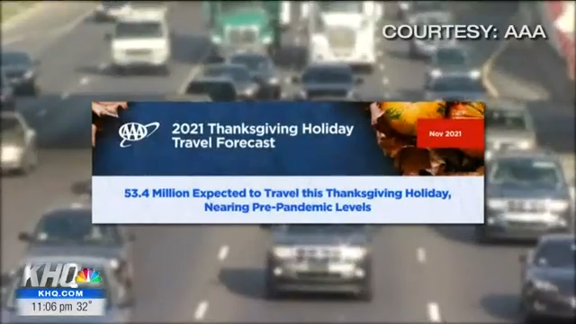 Thanksgiving Travel Expected To Near Pre-pandemic Levels | News | Khq.com