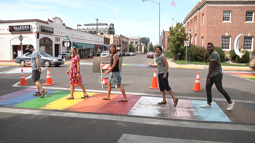 Bozeman rainbow crosswalk