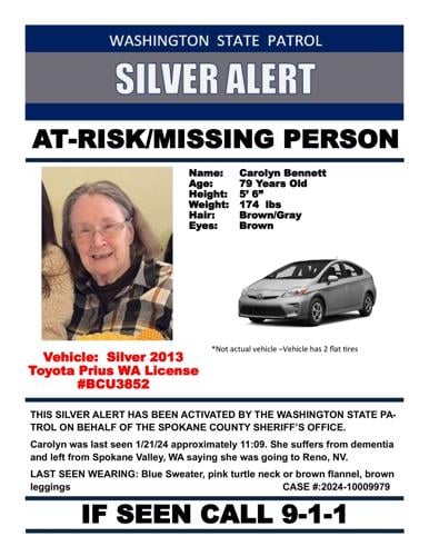 Spokane County Sheriff's Office locate missing 79-year-old woman ...