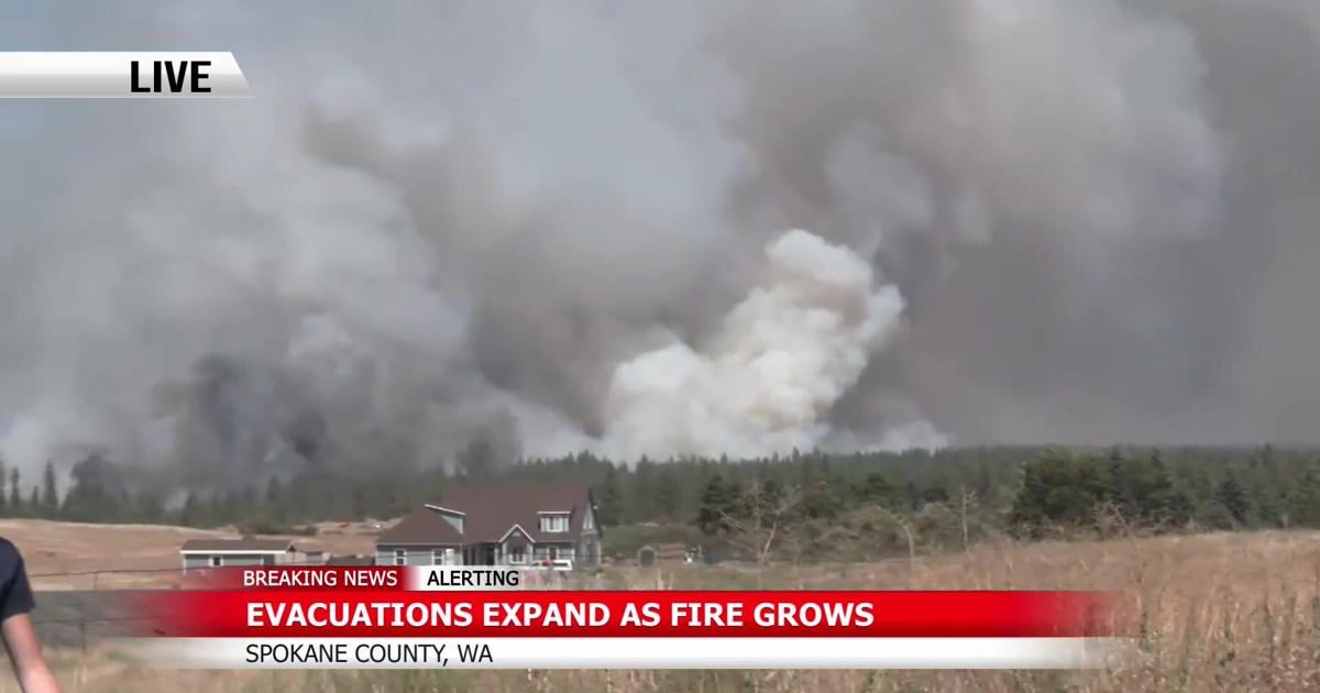 Evacuation shelter opens for Old Trails Fire evacuees as 2,500 acre fire burns north of Airway Heights