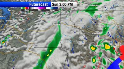30 percent chance of rain showers on Sunday, slightly below average ...