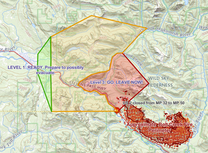 Containment of Bolt Creek Fire drops from 97% to 7% | Washington ...