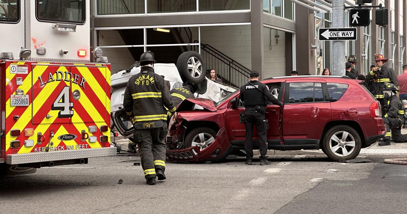 Off-duty police officer stops suspect after major crash in downtown Spokane - Vimarsana News