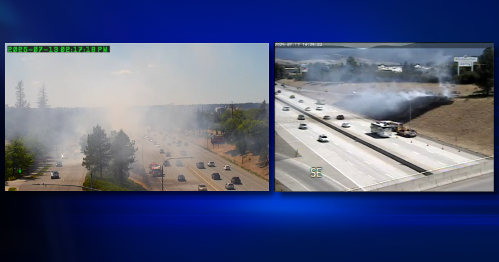 Two brush fires burn along I-90 eastbound in Spokane and Spokane Valley ...