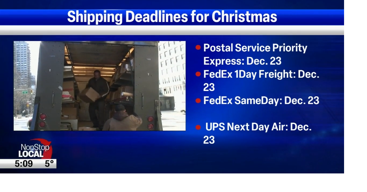 Here's a look at shipping deadlines for Christmas Spokane News