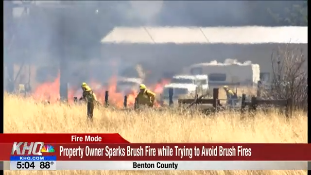 Property Owner Sparks Brush Fire While Trying To Avoid Brush Fire ...