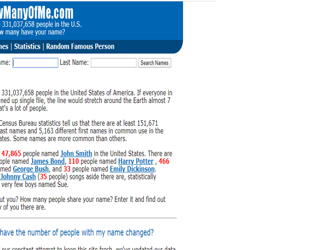 How Unique Is Your Name One Website Seeks To Find Out News Khq Com