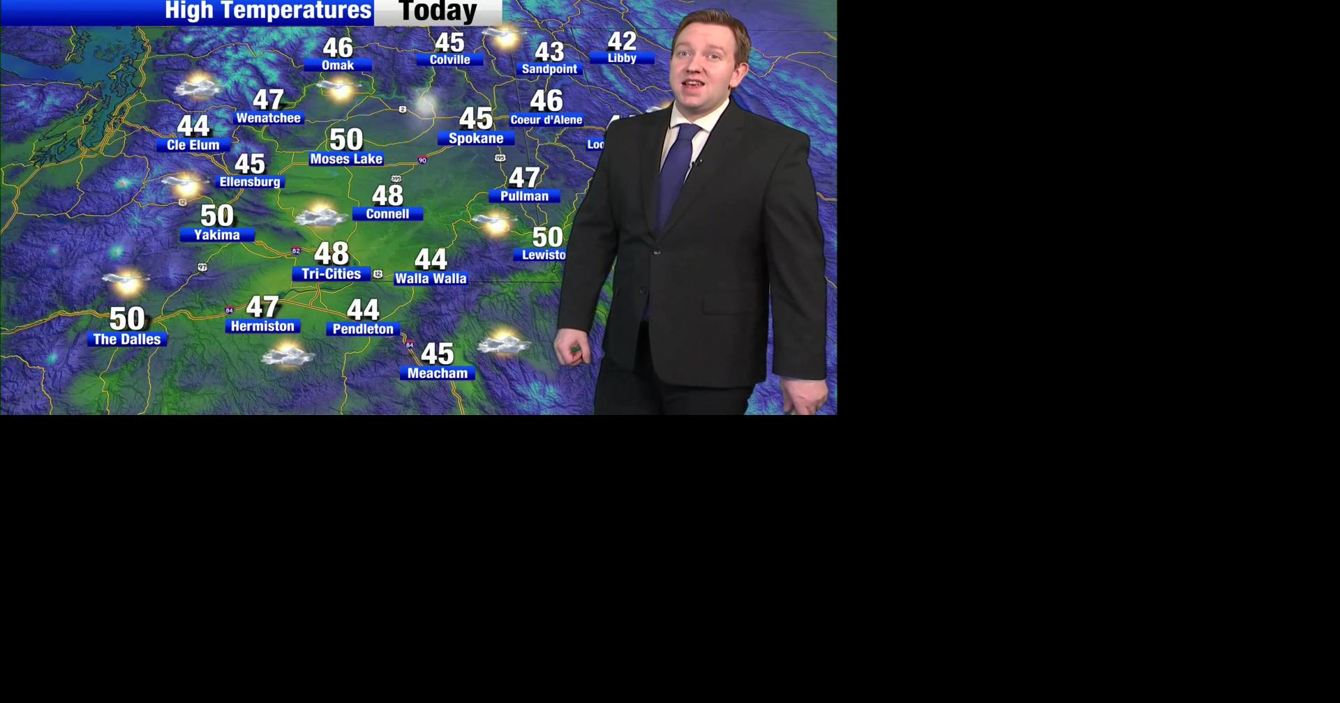 Sunny skies with highs in the 40s and 50s | Weather | khq.com