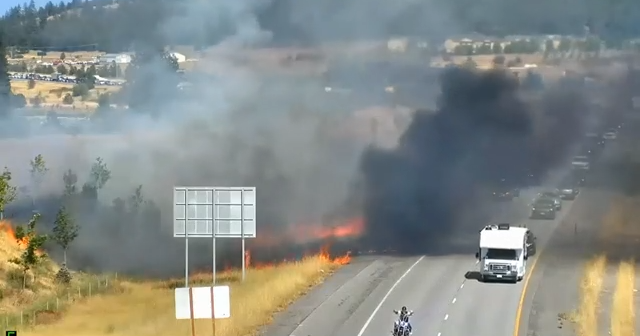 Vehicle fire in Liberty Lake spreads to brush, shuts down westbound ...