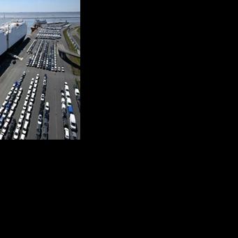 Volkswagen cars waiting last month to be put aboard a ship for export near the company's factory in Emden, northwestern Germany