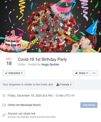 Facebook User Creates Birthday Party Meme Event For Covid 19 Goes Viral News Khq Com Let go of what is not meant for you. user creates birthday party meme event