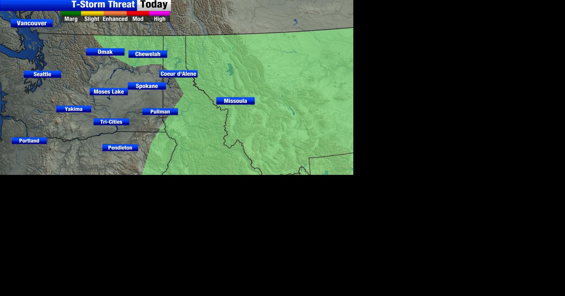 Chance of isolated morning thunderstorms before sunshine and 80s ...