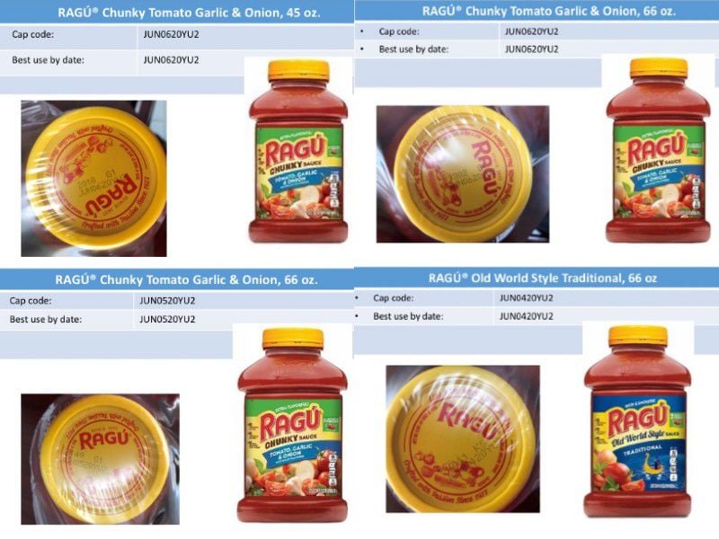 Voluntary Recall Issued For Ragú Pasta Sauces Due To Possible Plastic ...