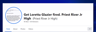 Get Loretta Glazier fired Priest River Jr High