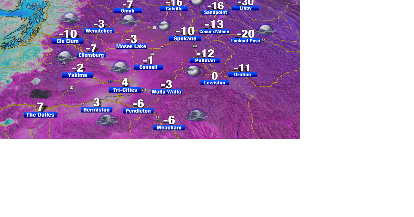 Dangerously cold temperatures through the weekend Spokane Weather