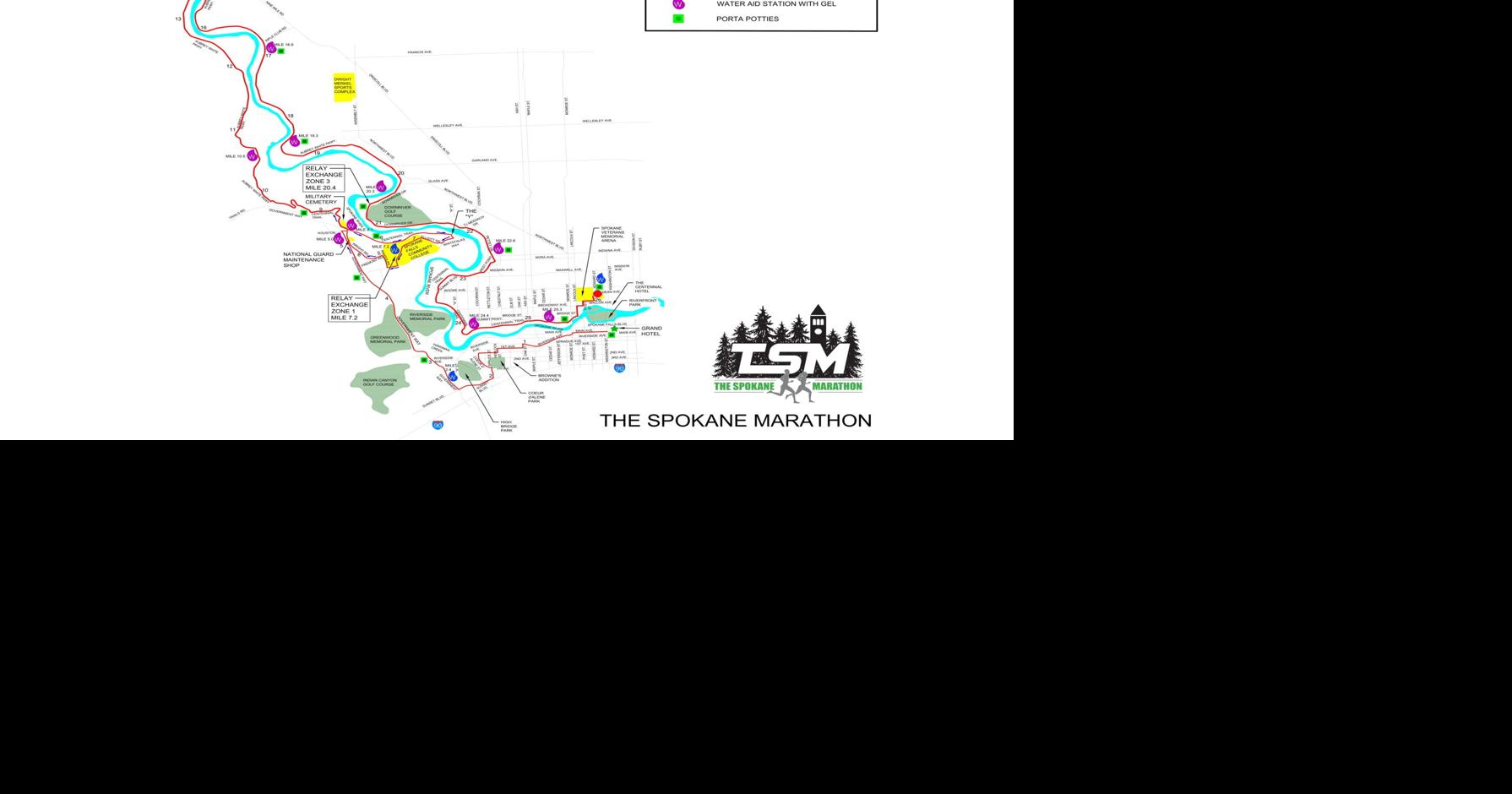 Spokane Marathon maps