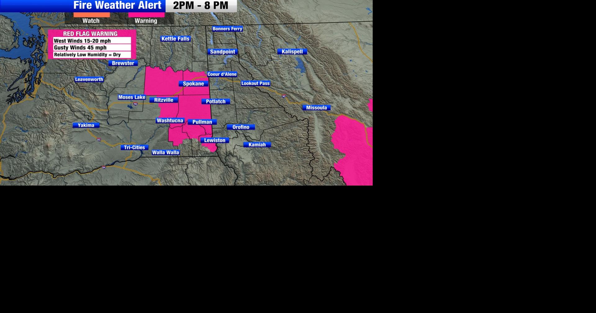Anticipated dry winds lead to a Red Flag Warning, elevated fire danger ...
