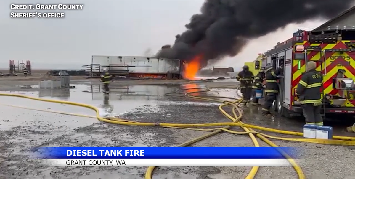 Diesel storage tank caught fire near George | Spokane News | khq.com