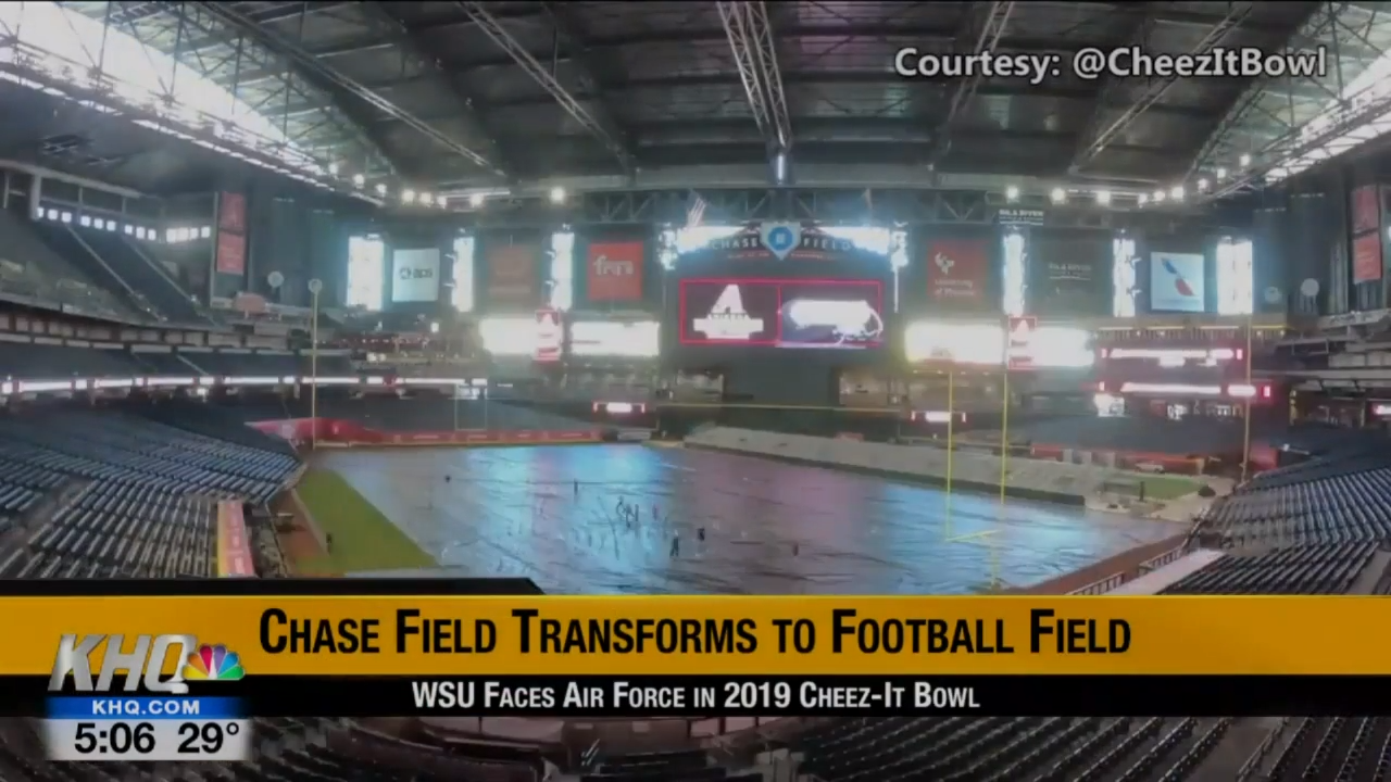 Chase Field Transforms Into A Football Field News Khq Com