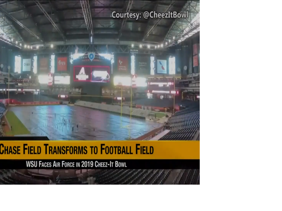 Chase Field Transforms Into A Football Field News Khq Com