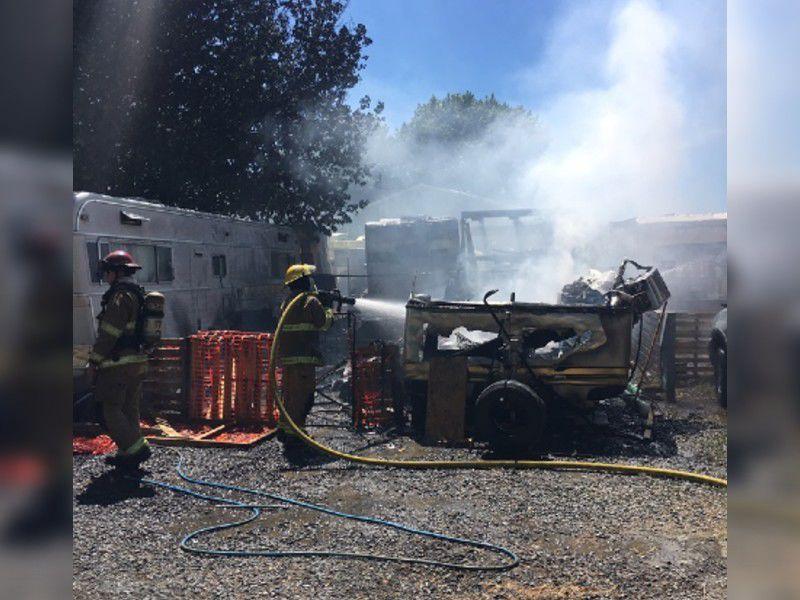 Three trailers destroyed during RV park fire near Moses Lake News