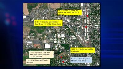 Map of timeline leading up to homicides