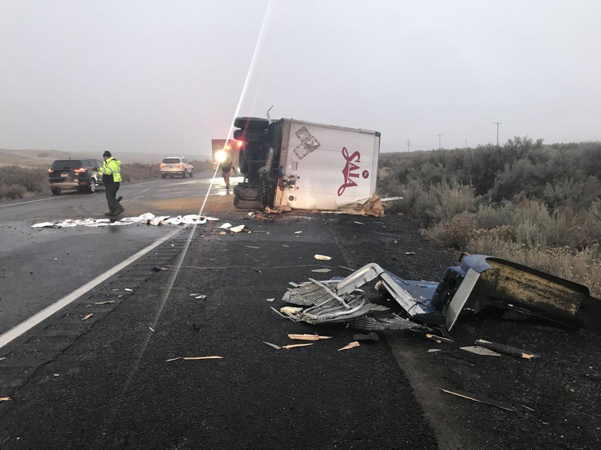 One lane of eastbound I90 reopens after multiple semi, vehicle