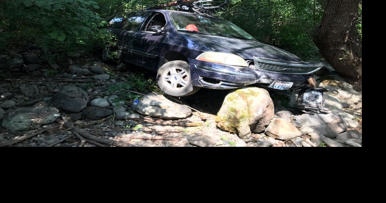 Car rolls off embankment near TJ Meenach Bridge in Spokane Spokane