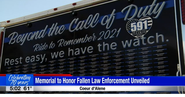 End of Watch Memorial to honor fallen law enforcement officers unveiled