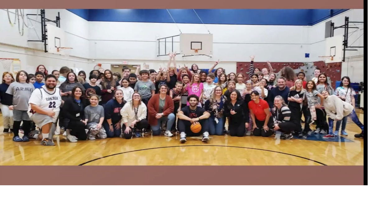 Kids at Willard Elementary got to play basketball with Anton Watson