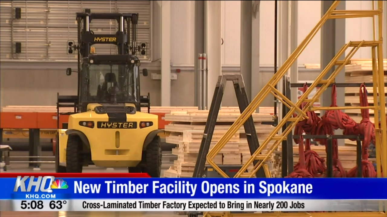 Inslee Cantwell Attend Ribbon Cutting For Cross Laminated Timber Factory In Spokane Valley News Khq Com