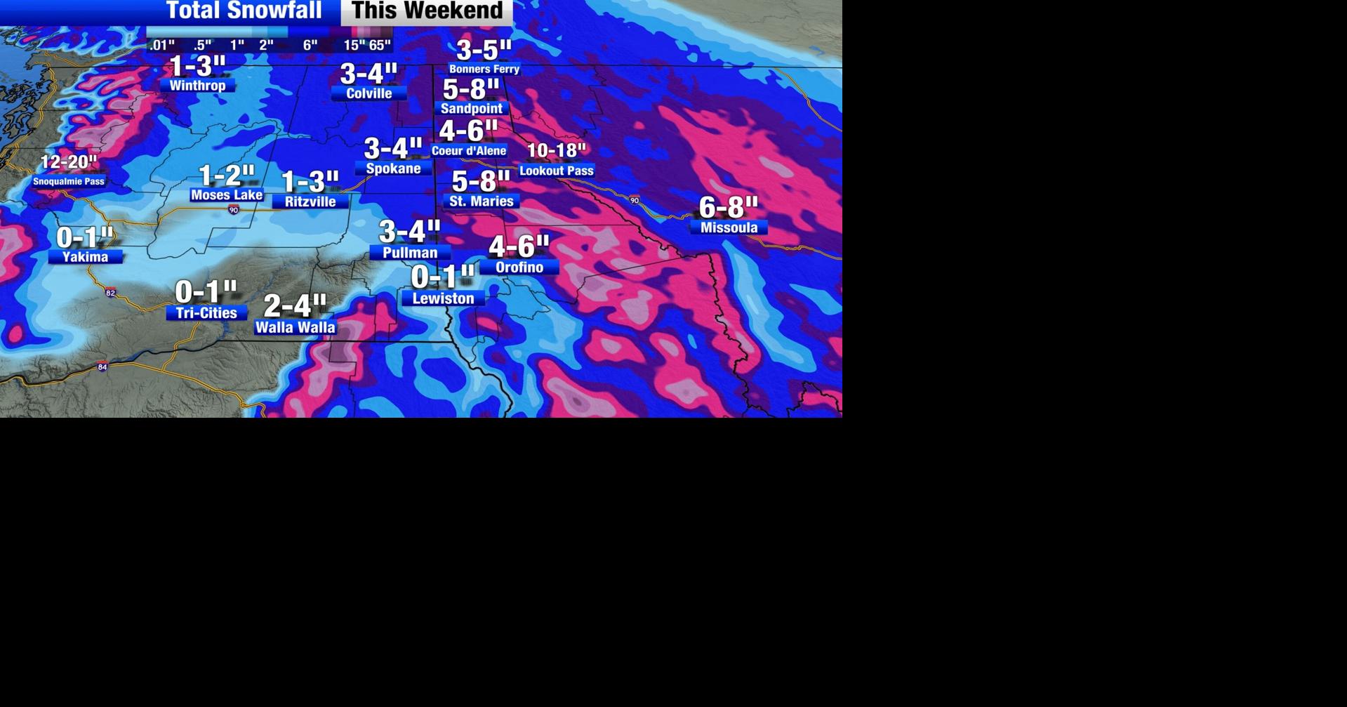 This weekend's snow totals are expected to be the highest of the season ...