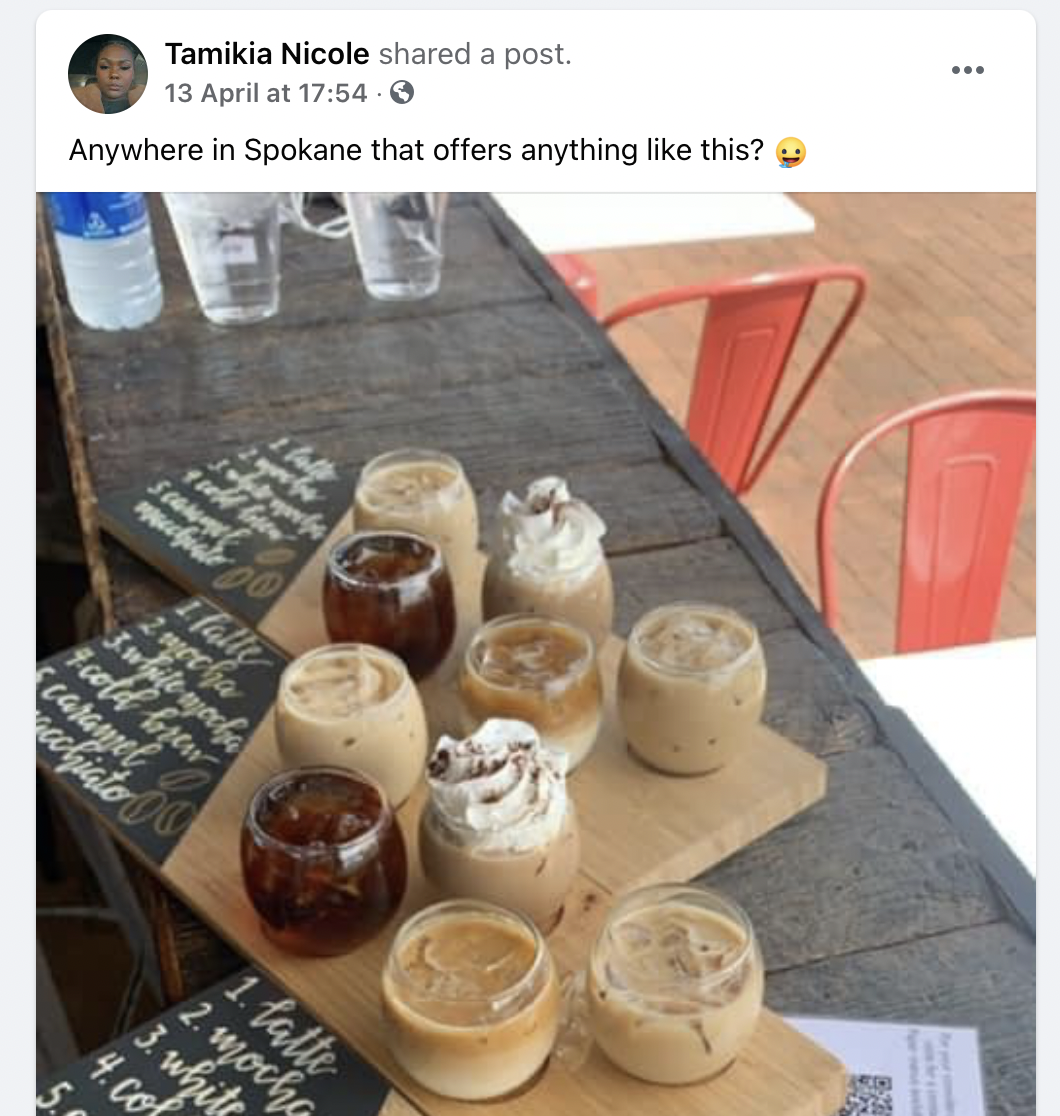 Coffee flights are in for the summer! Spokane shop has the viral