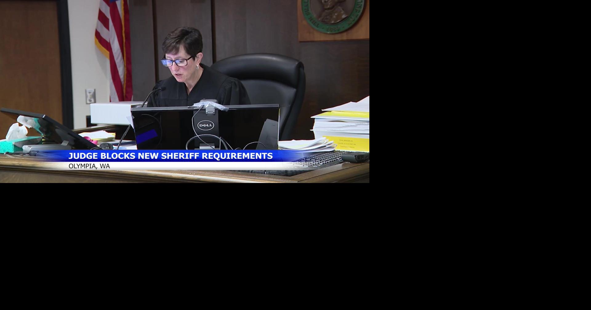 Judge blocks parts of Washington sheriff standards law in Olympia