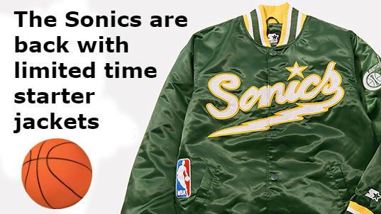 Seattle Sonics Primary Team Logo Patch - Maker of Jacket