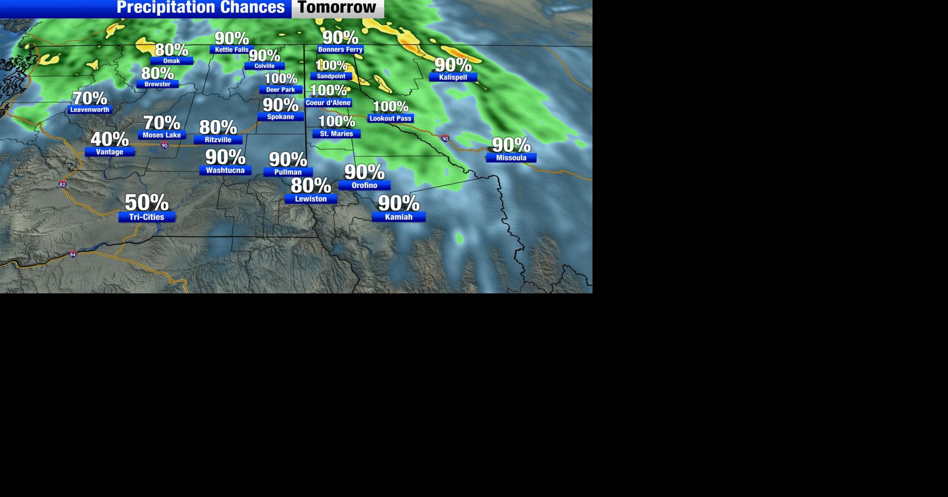 Rain showers and thunderstorms headed to the Inland Northwest | Weather ...