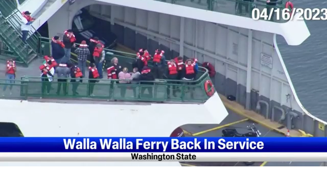 Walla Walla ferry returns to service after running aground in April
