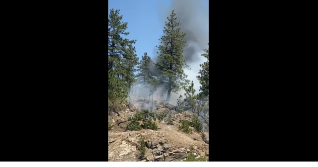 Small brush fire burning near apartment complex in Spokane Valley ...