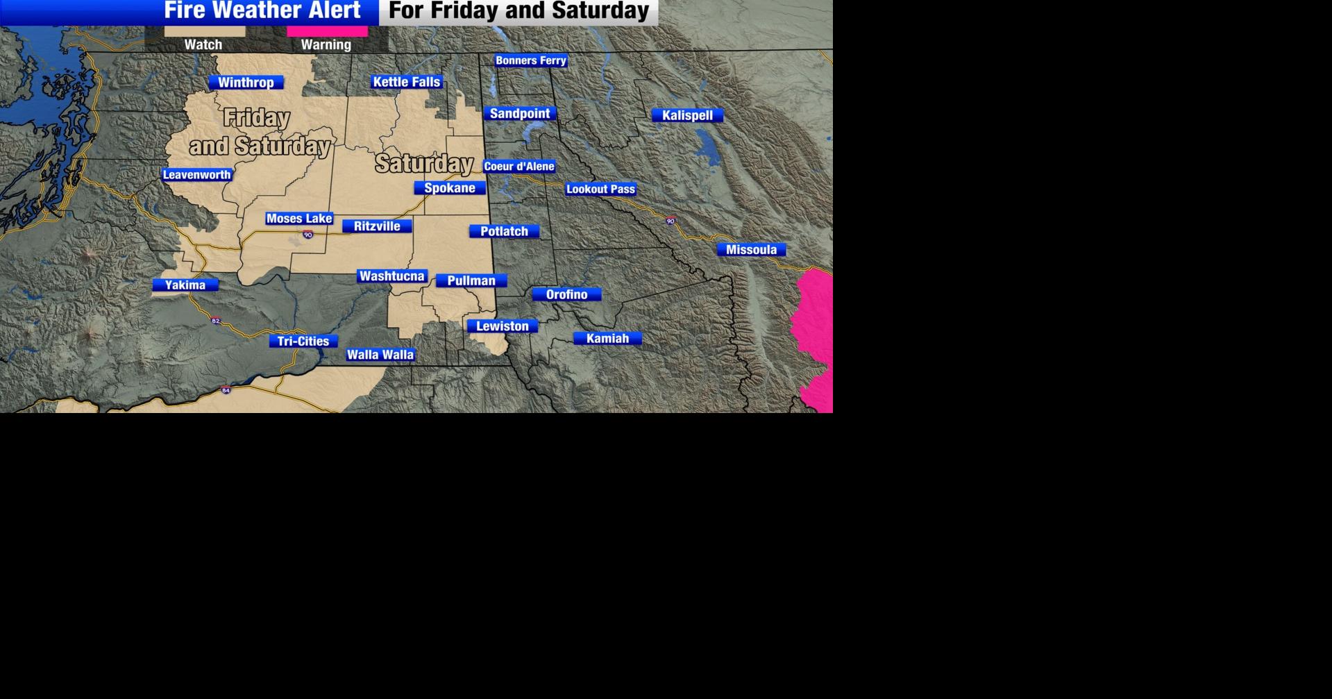 Elevated fire weather conditions Friday and Saturday due to increasing breeze