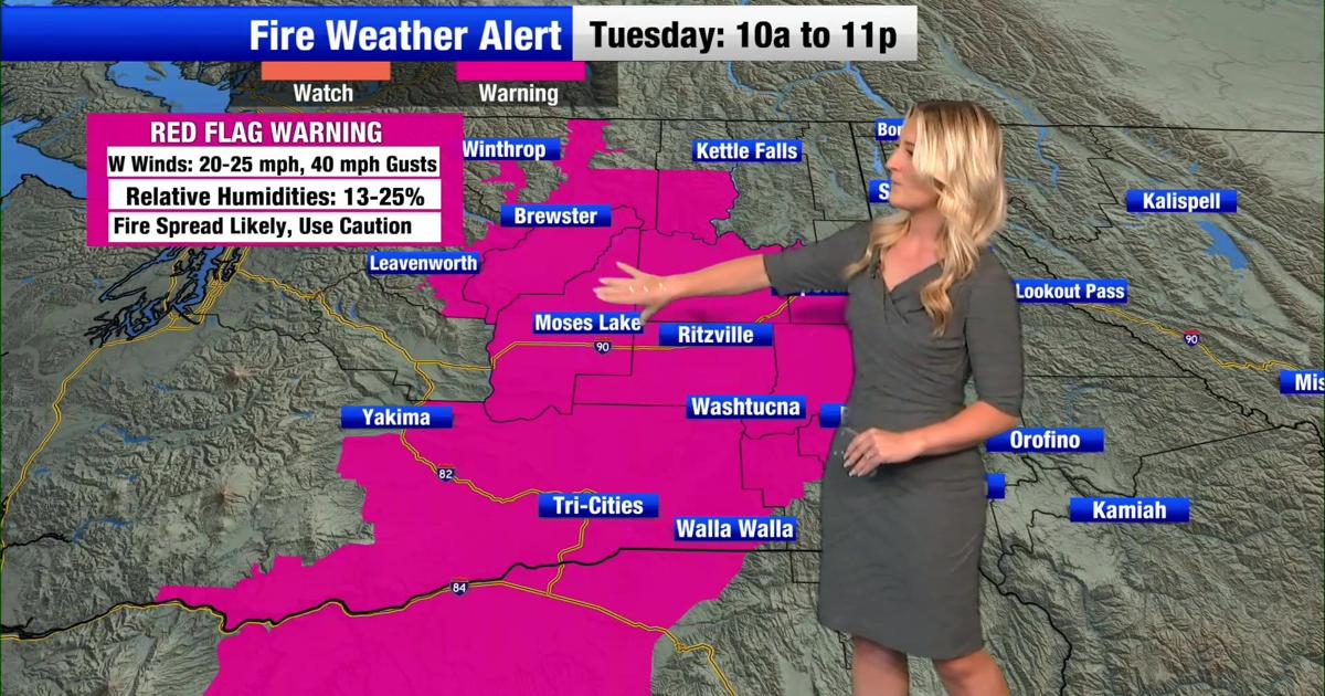 Critical Fire Weather Alert in Effect for the Inland Northwest
