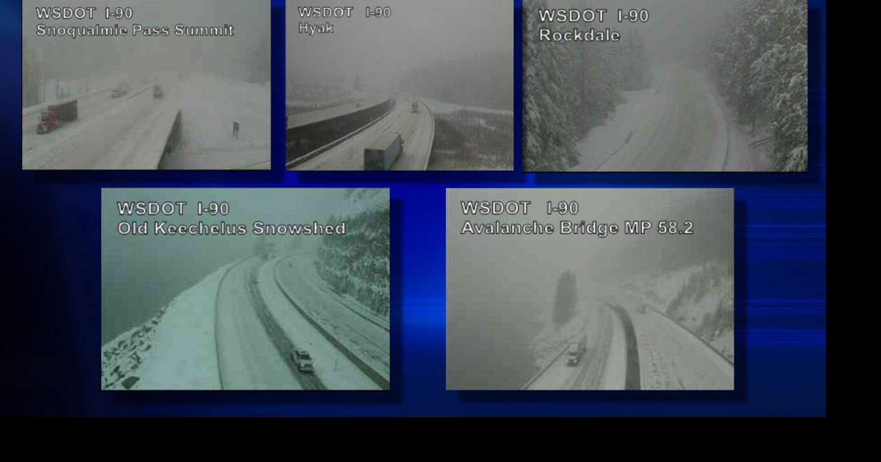Eastbound I-90 reopens at Snoqualmie Pass after multiple crashes ...
