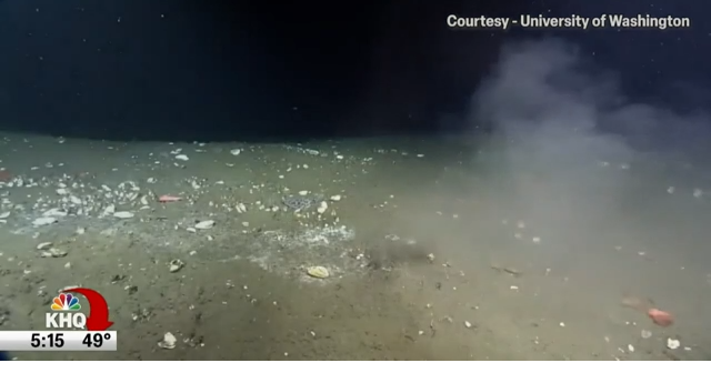 Researchers from the University of Washington have discovered fluid leaking underwater that provides evidence of an earthquake