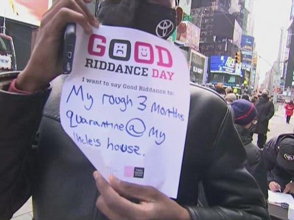 New Yorkers Celebrate Good Riddance Day To Prepare For 2021 News Khq Com Good Riddance Day 2022