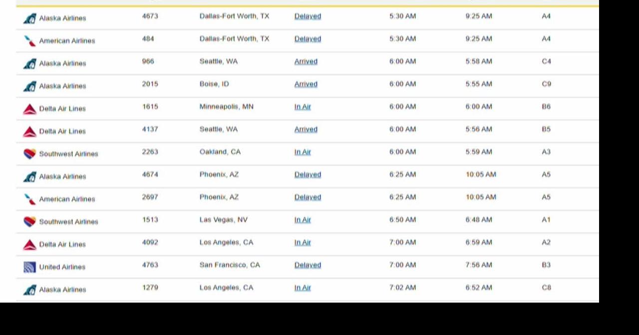 Severe weather causes flight delays at Spokane International Airport
