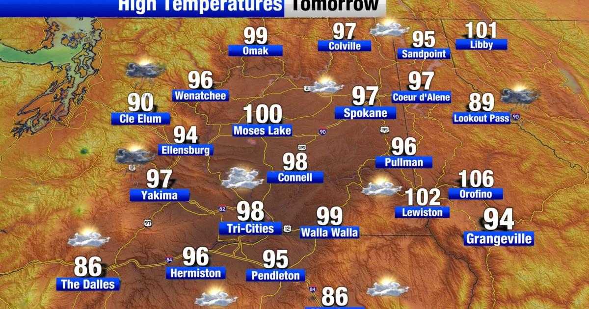 Thursday's high temperatures