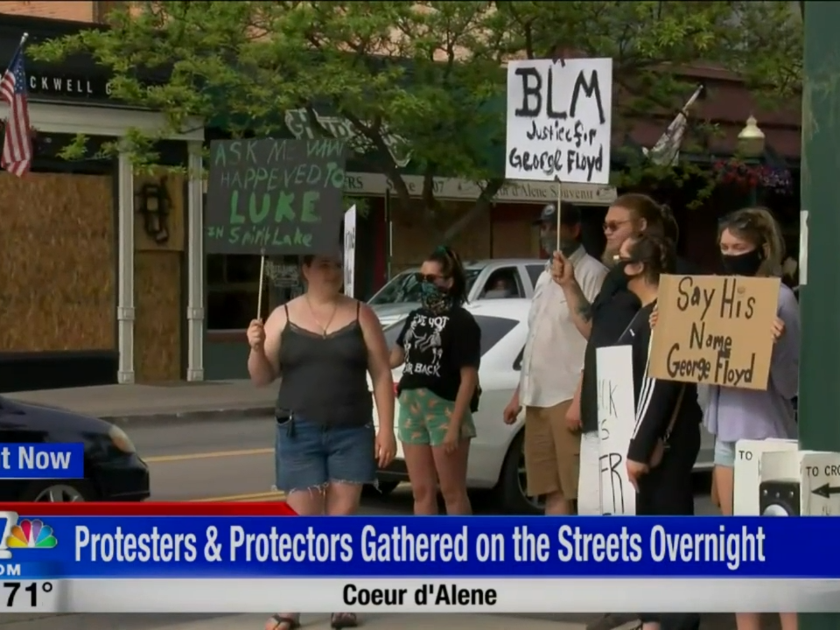 Protesters And Protectors Gather In Cda News Khq Com