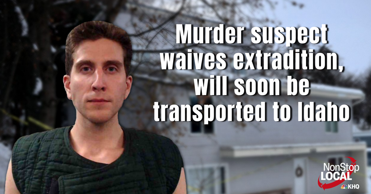 Murder suspect Bryan Kohberger waives extradition, will soon be transported to Idaho Murder suspect Bryan Kohberger waives extradition, will soon be transported to Idaho